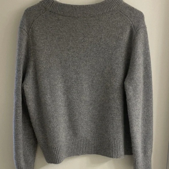 Quince Oversized Gray Crew Neck Sweater - Picture 5 of 6